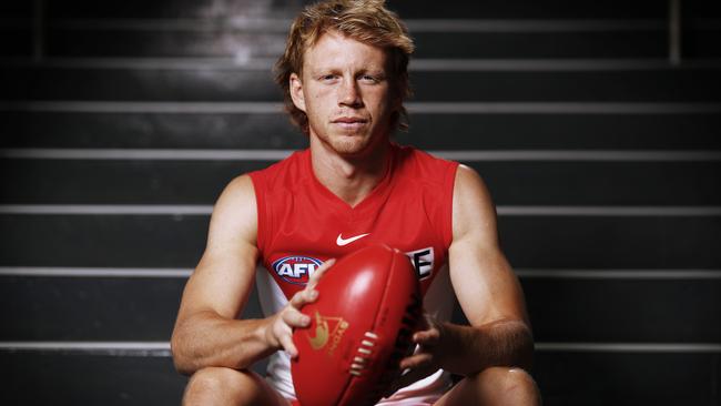 DAILY TELEGRAPH - 2/2/21Sydney Swans hold their media day at the Noble Stand in the SCG today. Callum Mills pictured. Picture: Sam Ruttyn