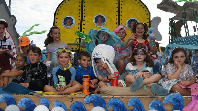 Our Lady of Lourdes Primary School Ingham. Photographs from the Maraka Festival Street Parade around the Ingham central business district on Saturday. In an ‘Under the Sea’-themed celebration of all things Hinchinbrook, school students, community organisations, emergency responders and contestants vying for the prized Queen and Princess titles paraded around Rotary Park in the centre of the town. Picture: Cameron Bates