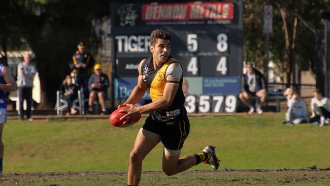 Broadview star Jared Petrenko came up big as the Tigers booked a spot in this year's grand final. Picture: Matt Oborn