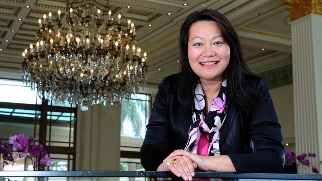 Claire Huang pictured at the luxe property. Picture: John Gass