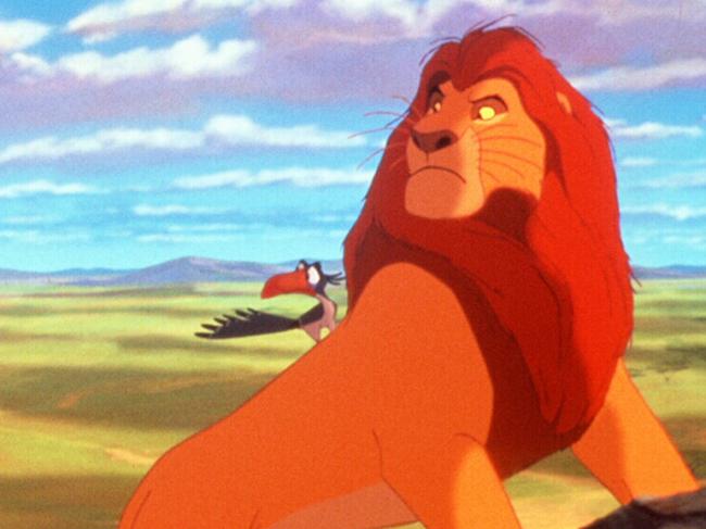 Scene from the film "The Lion King".  1994.   /Films movies animated character Simba