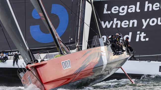 The frontrunners at the start of the Cabbage Tree Island race which was also held on Friday night. Many sailors who competed were unaware of the tragedy until the race finish. Picture: Supplied Andrea Francolini/CYCA