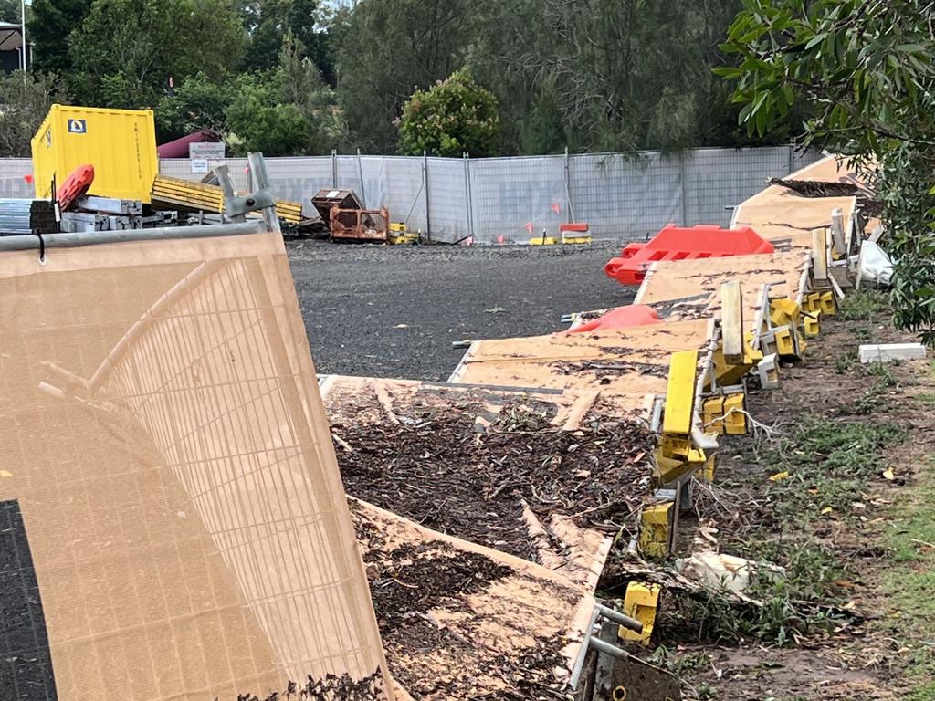 Flood damage across Hervey Bay after the waters receded.