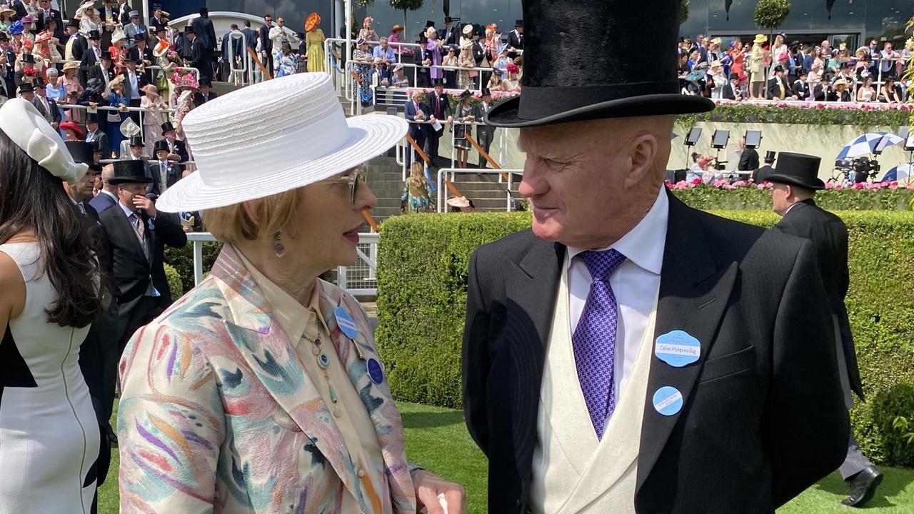 Col McKenna with Gai Waterhouse at Royal Ascot. Picture: Supplied by Janice McKenna