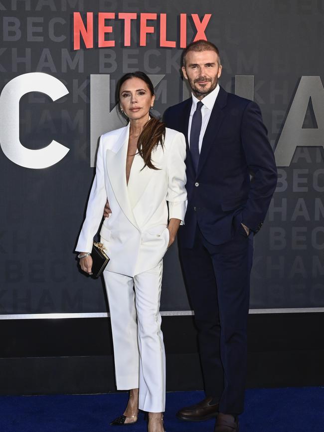 Victoria and David Beckham attend the UK premiere of Beckham. Picture: Getty Images