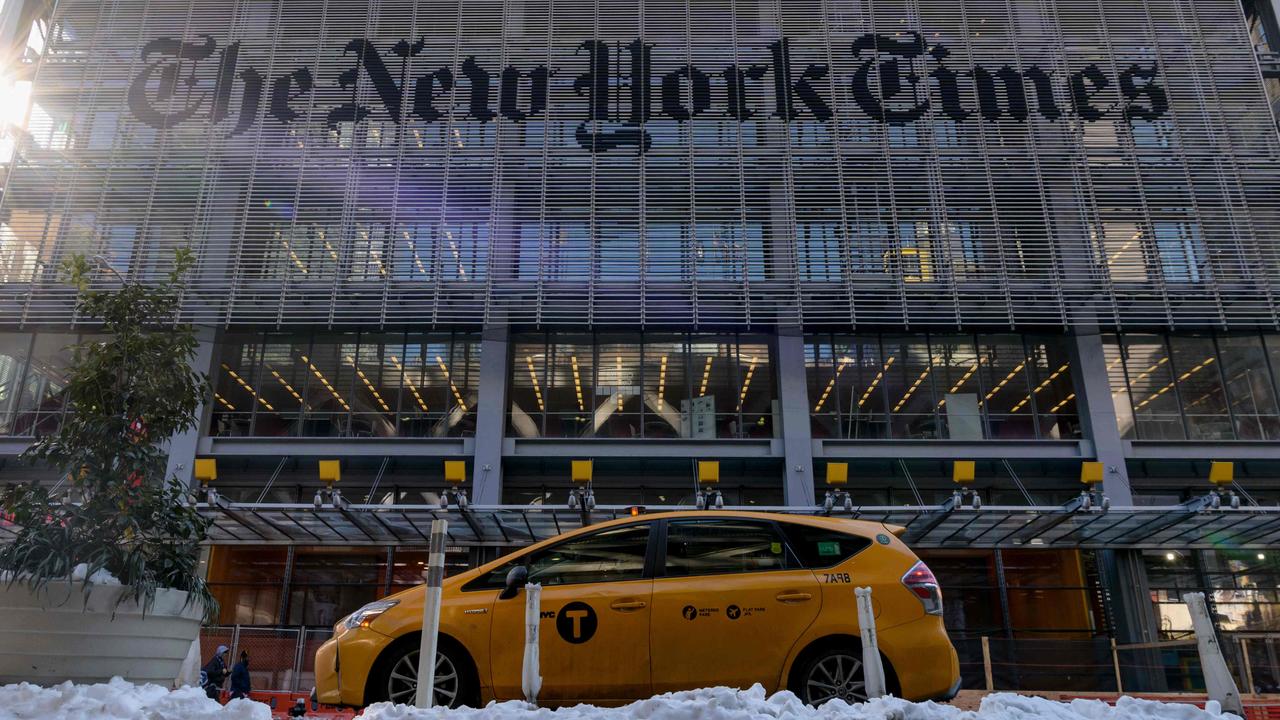 A journalist from the New York Times was among those suspended. (Photo by ANGELA WEISS / AFP)