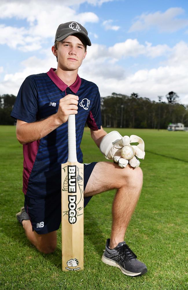 Curtis McAllister pictured in 2022 after making the Queensland Under-17s. Picture: Patrick Woods.