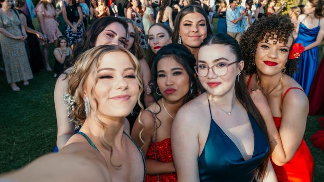 Selfie time at the Glasshouse Christian College formal. Picture: Jordan Bull of JBull Photography