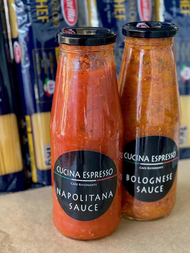 Cucina Espresso’s pasta sauces. Picture: Supplied