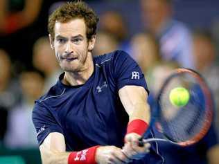 Andy Murray in action for Great Britain in the Davis Cup. Picture: Jane Barlow