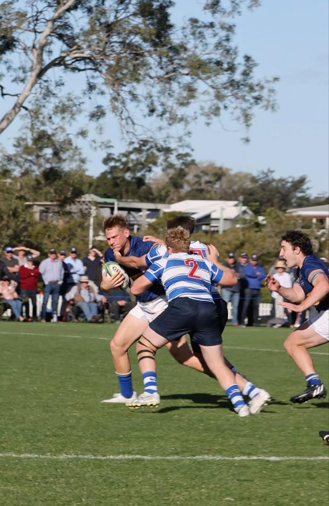 Frankie Goldsbrough in action for Churchie during the GPS season.