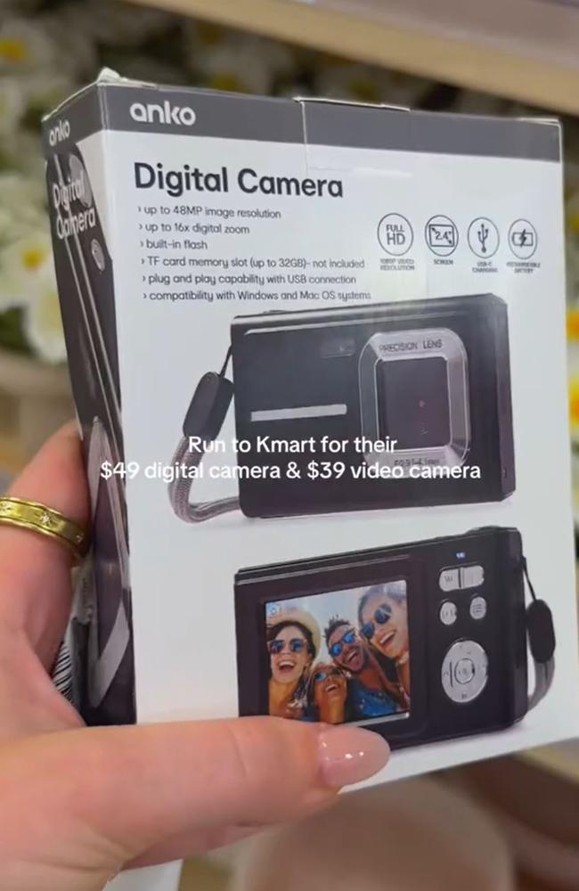 Kmart has also launched a digital camera. Picture: TikTok/@thealexdiaries