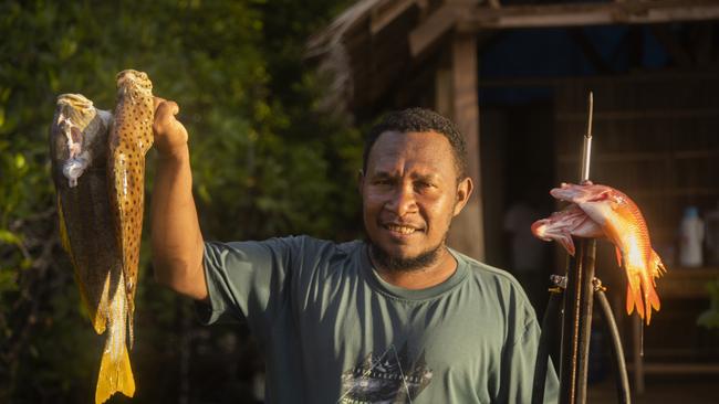 Homestay owner Lindert Mambrasar at his homestay on Manyaifun Island. Picture: Nita Dian Afianti