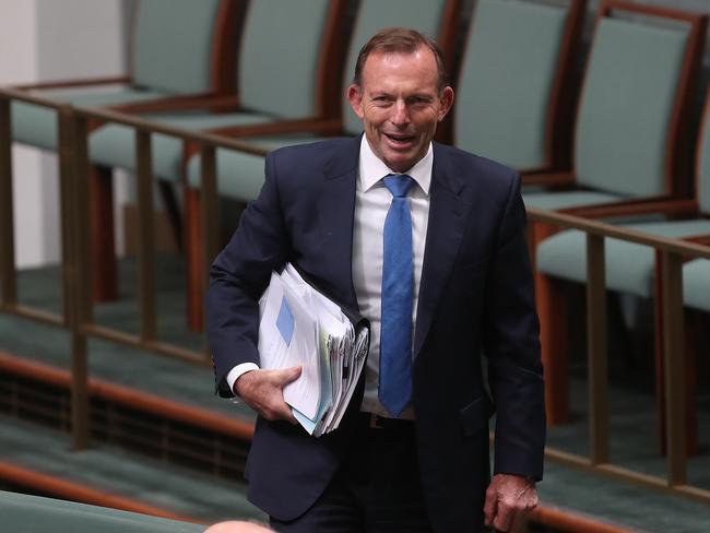 Tony Abbott after Question Time in the House of Representatives Chamber, Parliament House in Canberra. Picture Kym Smith