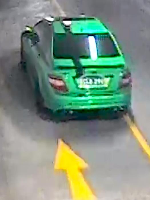 The 2009 Mercedes C63 sedan is driven out of the carpark on Defries Ave, Zetland.