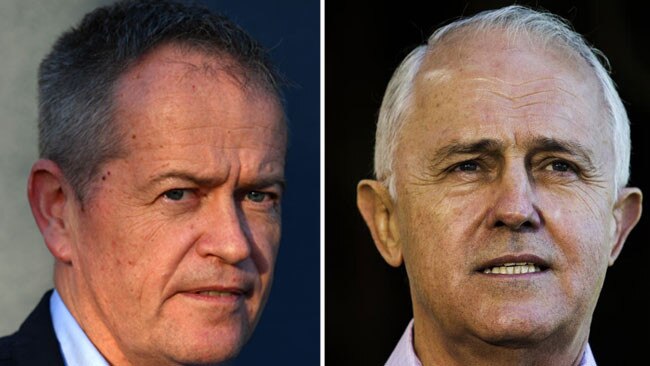 Opposition Leader Bill Shorten, left, and Prime Minister Malcolm Turnbull, right.