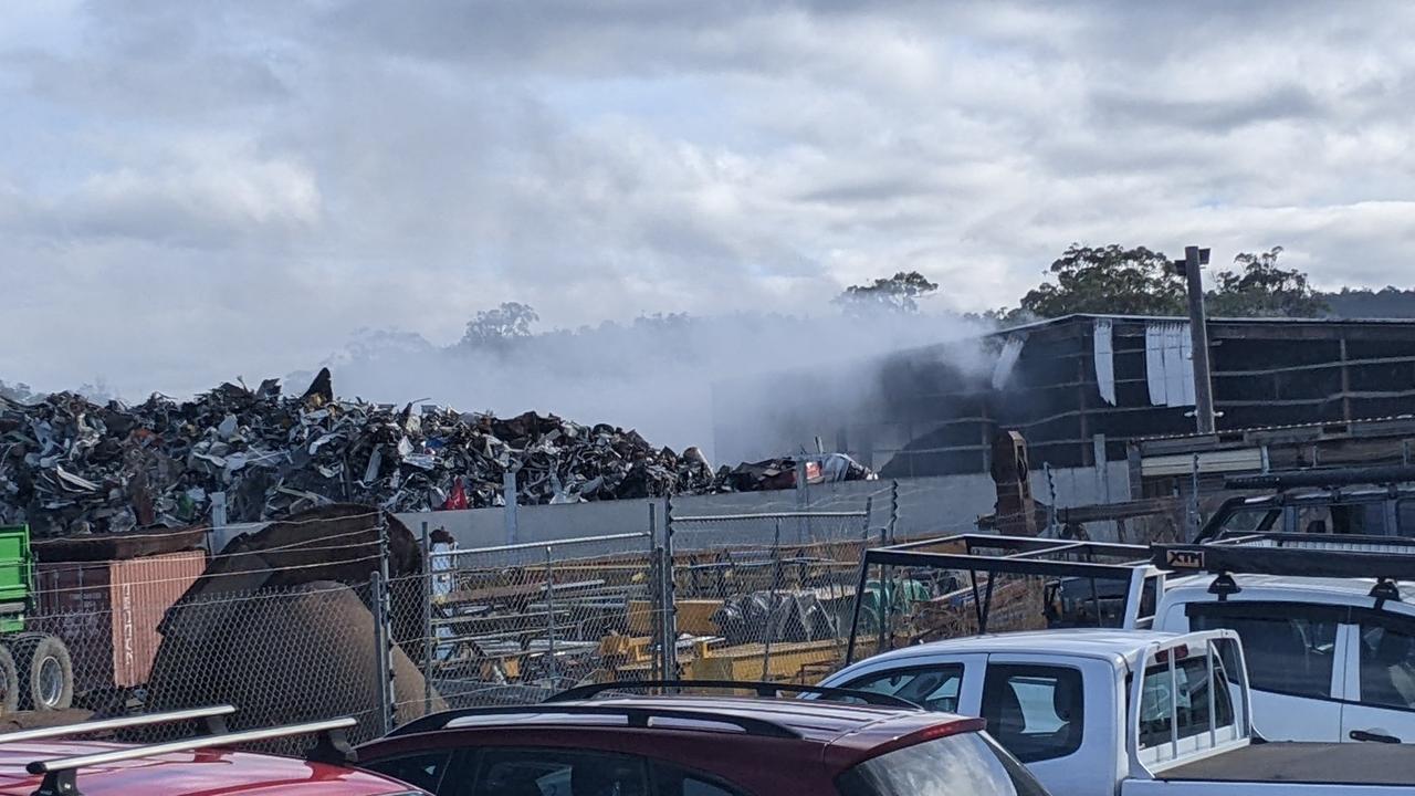 Rocherlea warehouse fire. Picture: Alex Treacy.