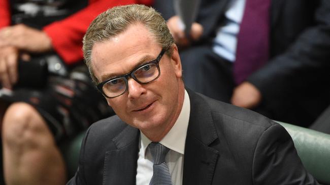 Minister for Industry Christopher Pyne says he’s confining himself to barracks. Picture: AAP Image/Mick Tsikas