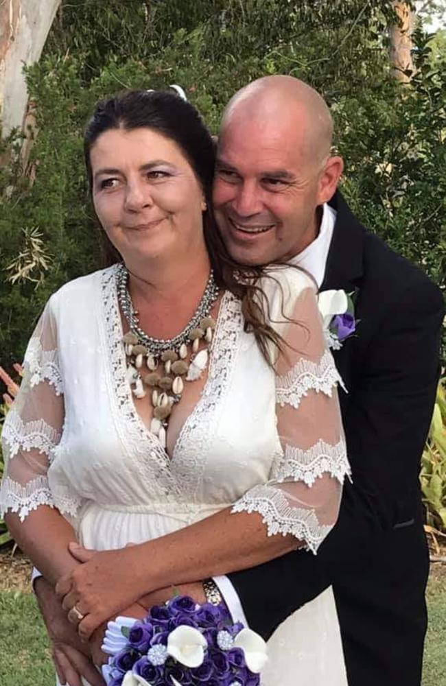 Karen and Charles Compton. Ms Compton told the Toowoomba Supreme Court that she said Benjamin Nunns shot her husband in the neck.