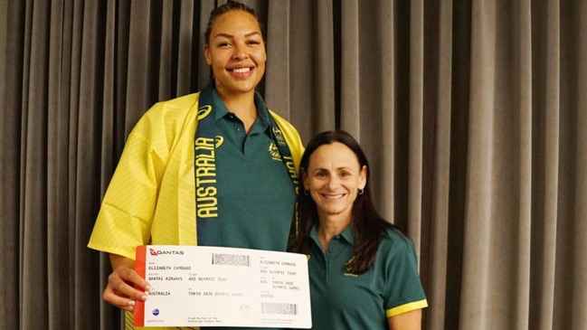 Liz Cambage with Opals coach Sandy Brondello before things turned sour.