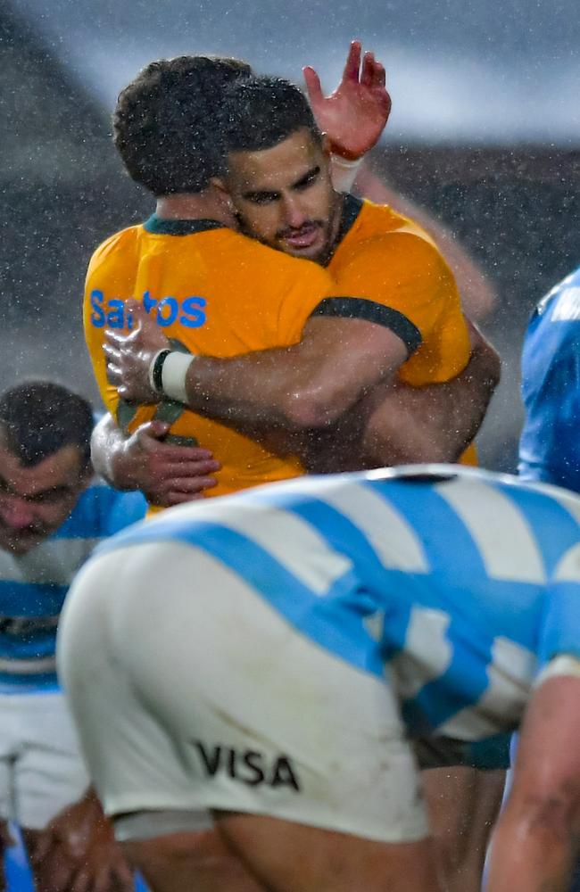 Ben Donaldson celebrates after his last-minute field goal. Picture: Getty Images