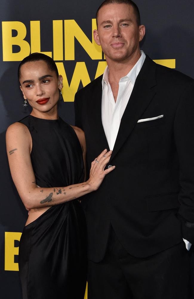 Channing Tatum with ex-fiancee Zoe Kravitz. Picture: Chris Delmas / AFP.