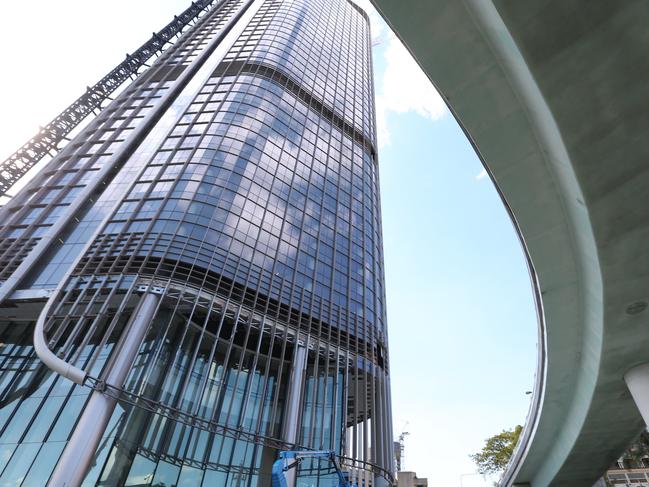 10/8/2016: The  nearly completed new QLD state government office building, 1 William Street dubbed The Tower of Power, Brisbane.Lyndon Mechielsen/The Australian