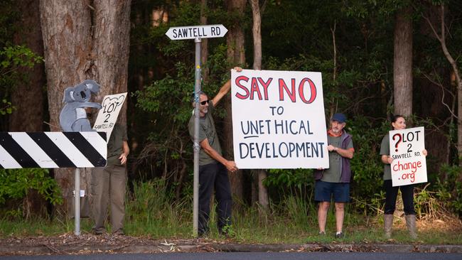 protest lot 2 sawtell rd.. 12 APRIL 2018