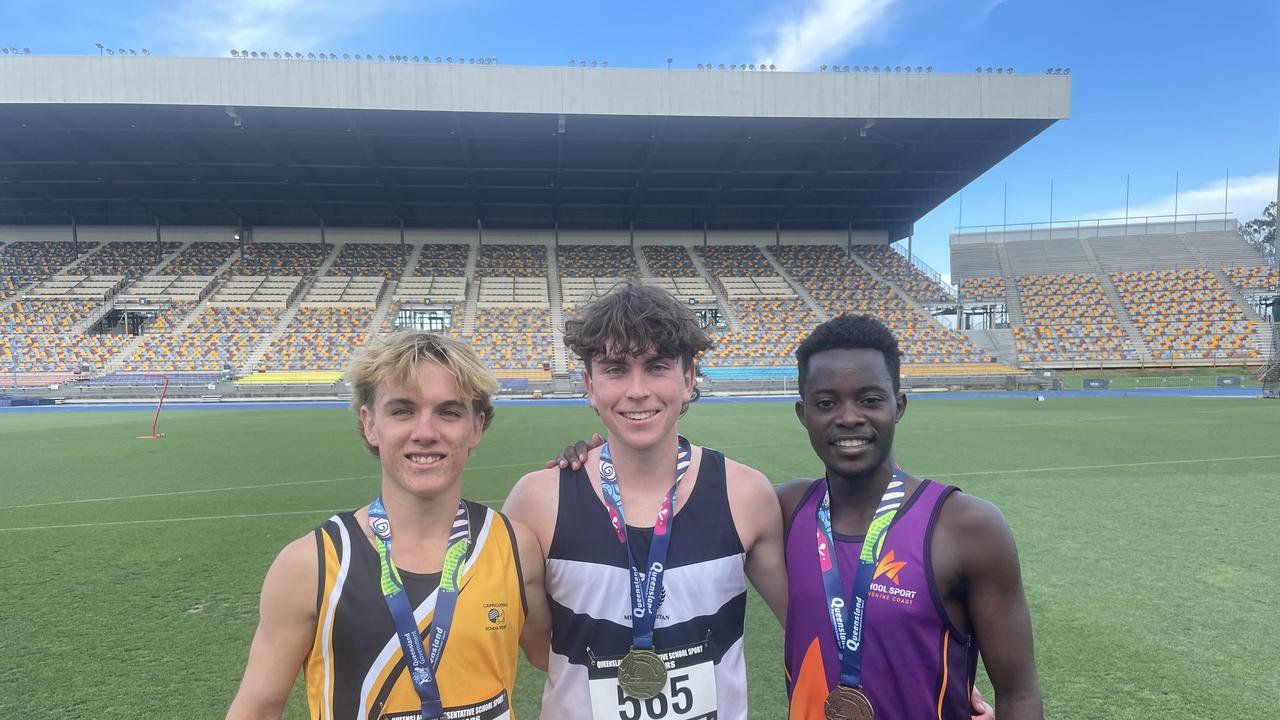 Podium finishers from the track and field championships.