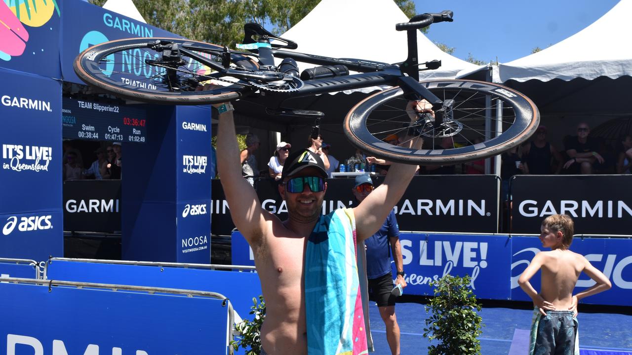 Oliver Yourn from the Greensborough Triathlon Club at the Garmin Noosa Triathlon on October 30, 2022. Picture: Sam Turner