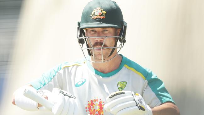 David Warner can’t help himself. Photo by Mark Metcalfe/Getty Images.