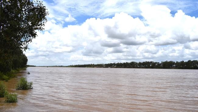 The Fitzroy River in Rockhampton where a boat sank on February 11. Picture: Aden Stokes