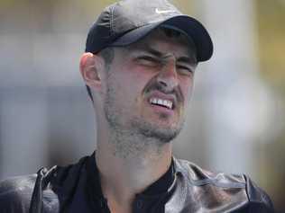 Bernard Tomic during Australian Open qualifying.