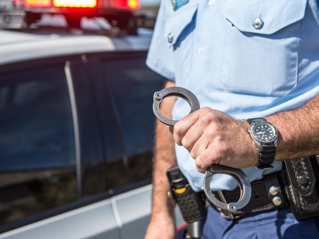 NSW police Handcuffs arrest. 07 October 2016