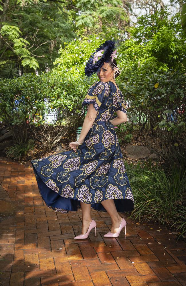 Fashions on the Field winner Nadine Dimitrioski at Weetwood raceday at Clifford Park, Saturday, September 28, 2024. Picture: Kevin Farmer