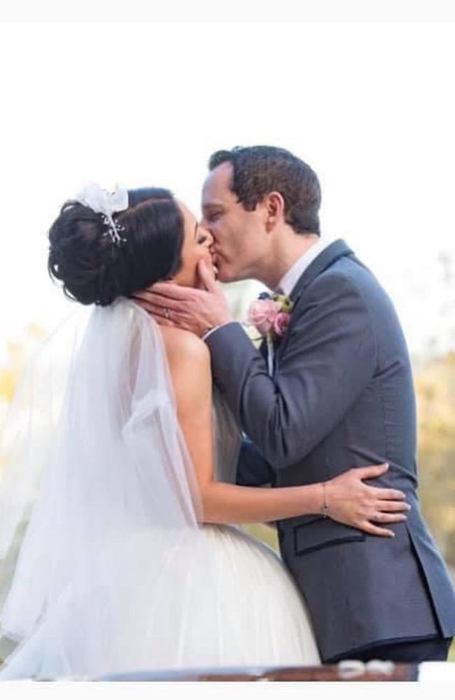 Johnny and wife Sherie on their wedding day.