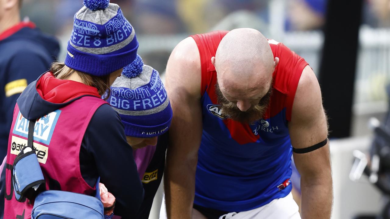 Max Gawn is sore in a few different areas. Picture: Getty Images