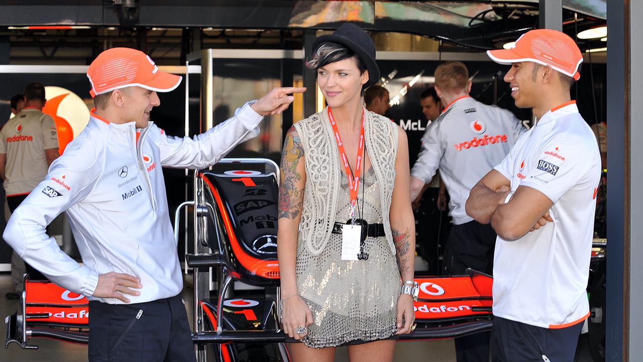 So too did Ruby Rose. Perhaps she was the inspiration for Hamilton to starting getting all his own tattoos after they were a topic of conversation at the 2009 Grand Prix.