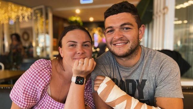 Taylor popped the question to Montana on Fraser Island.