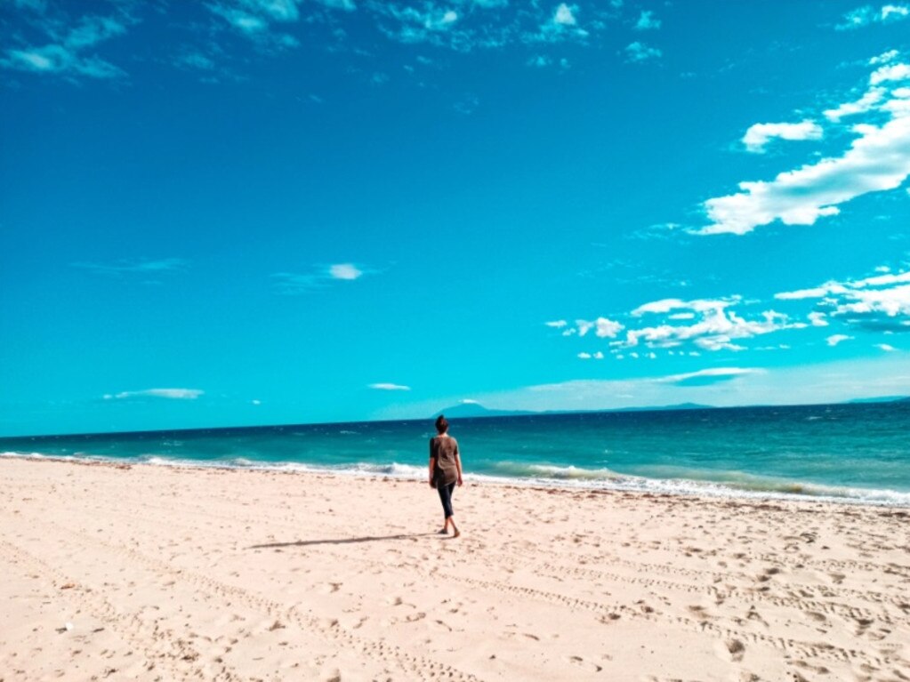 It’s a one-minute walk from the hotel to the 7km stretch of Bousoulas beach, where the crystal clear water beckons. Picture: Supplied