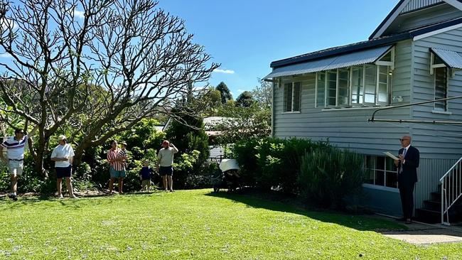 All nine bidders were families looking to make the Wilston house their next new home, with the eventual winners eager to install a pool out the back.