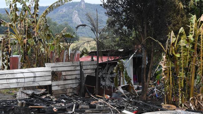 Fire destroyed a shed in Cullen St, Nimbin early Sunday morning. The structure was all that remained of the Nimbin Museum after a fire in 2014.