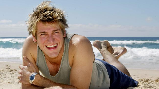 A young Curtis Stone at Bondi Beach in 2003. 