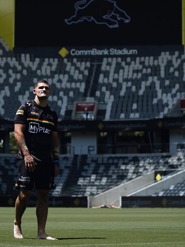 Nathan Cleary earthing at CommBank Stadium. Picture: Instagram