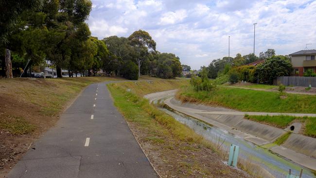 Moonee Ponds Creek today.