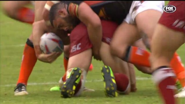 A Super League player has been banned for two games for a 'squirrel grip' tackle.