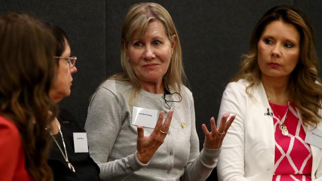 Glenda Weston, Julie-Ann Finney (centre) and Nikki Jamieson at the Save Our Heroes Summit. Picture: Toby Zerna