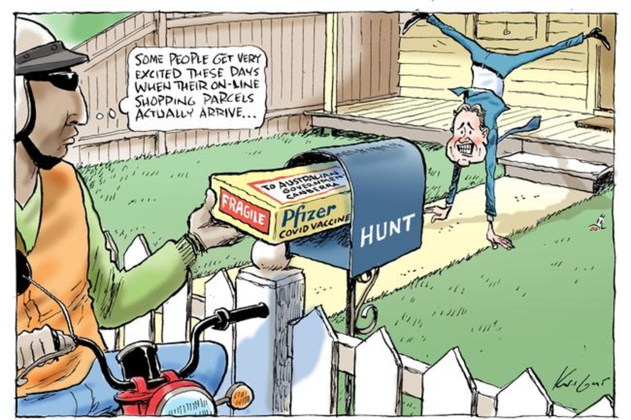 Mark Knight’s cartoon on Pfizer vaccine delivery | KidsNews