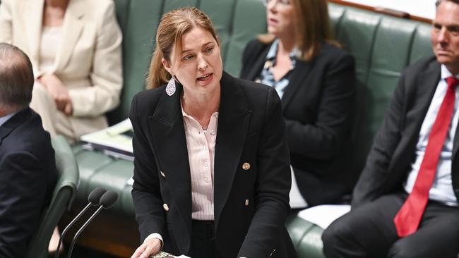 Julie Collins during Question Time at Parliament House in Canberra. Picture: NCA NewsWire / Martin Ollman