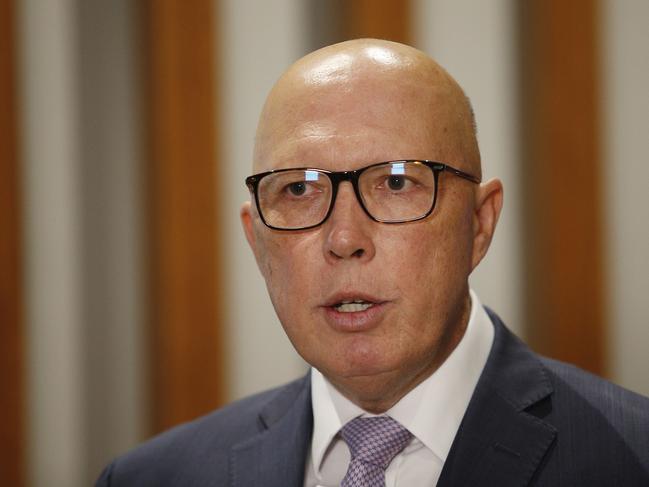 Leader of the opposition Peter Dutton. Picture: NCA NewsWire / John Appleyard